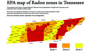 Radon Map in Tennessee